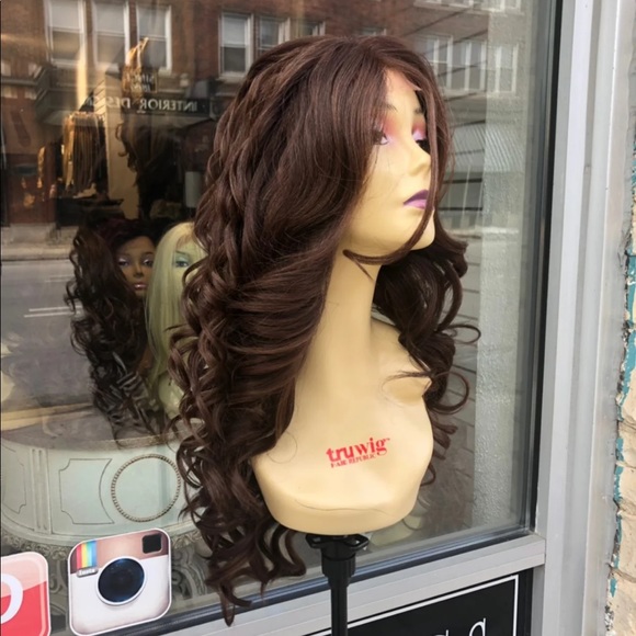 Long Brown Wig Romance Curl Lacefront 2020 wig - Picture 2 of 8